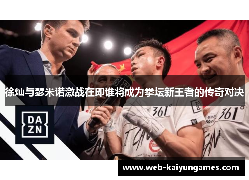 徐灿与瑟米诺激战在即谁将成为拳坛新王者的传奇对决